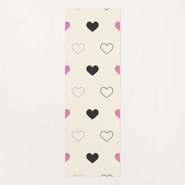Tapete De Yoga Cute Simple Heart Pattern (Frente)