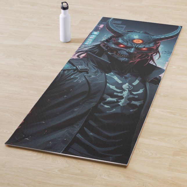 Tapete De Yoga Cyberpunk Demon Samurai (In Situ)