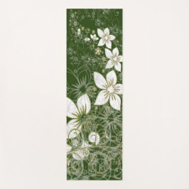 Tapete De Yoga Dacil Floral Scroll em Verde