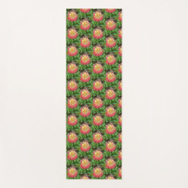 Tapete De Yoga Dahlia Rosa e Amarelo