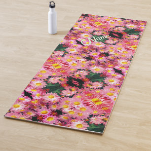 Tapete De Yoga Daisy Flowers E Bumble Bee Personalizados