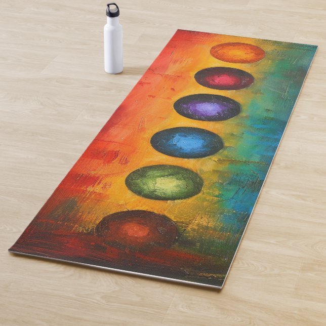 Tapete de Yoga de Energia Chakra com Pincelada Abs (In Situ)