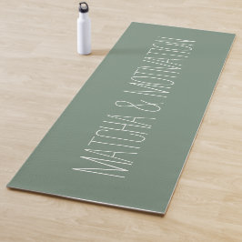 Tapete de Yoga de Fitness Matcha & Motivação