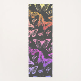 Tapete De Yoga Decaying Rainbow Colored Butterflies Flying
