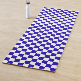 Tapete De Yoga Deep blue checkered 