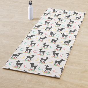Tapete De Yoga Deer Pattern, Baby Deer, Boho, Flores, Lua