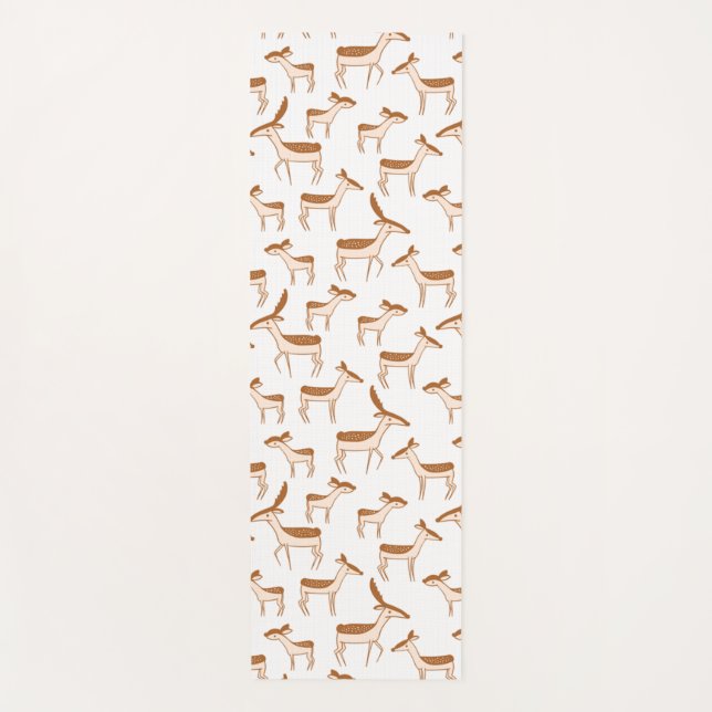 Tapete De Yoga Deer tocando na neve (Frente)