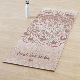 Tapete De Yoga Deixe-o ser uma citação de texto personalizada R