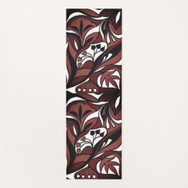 Tapete De Yoga Dekoratives Muster in Schokoladenfarbe