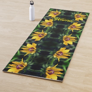 Tapete De Yoga Desdobramento Personalizado de Susan Eyed Preto