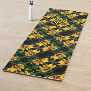 Tapete De Yoga Desdobramento Personalizado de Susan Eyed Preto