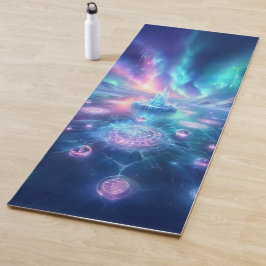 Tapete De Yoga Desenho de Fantasia Etéreo de Cristal de Gelo