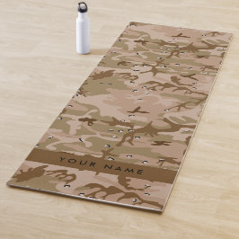 Tapete De Yoga Desert Camouflage Pebbles, o teu nome Personaliza