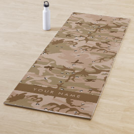 Tapete De Yoga Desert Camouflage Pebbles, o teu nome Personaliza