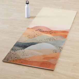 Tapete De Yoga Desert Canyon Watercolor