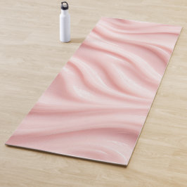 Tapete De Yoga Design Abstrato Creme Rosa