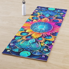 Tapete De Yoga Design de Mandala Psicodélico