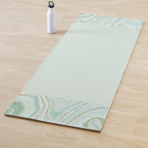 Tapete De Yoga design de mármore líquido pintado com mão elegante