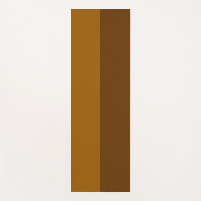 Tapete De Yoga Design de meio lado castanho escuro claro (Frente)