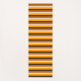 Tapete De Yoga Design de Padrão de Stripes Castanho Laranja
