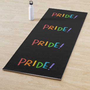 Tapete De Yoga DESIGN de Tipografia de Cores LGBT