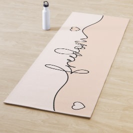 Tapete De Yoga Design de Tipografia Minimalista Liberdade