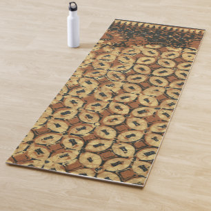 Tapete De Yoga Design do padrão de arte do café Bean Batik