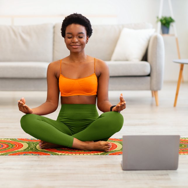 Tapete De Yoga Design do Padrão do Patrimônio Africano (Criador carregado)