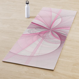 Tapete De Yoga Design Fractal de Cinza Abstrato moderno