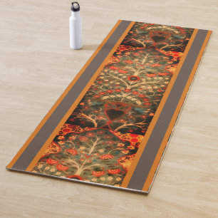 Tapete De Yoga Design indiano antigo de matéria têxtil