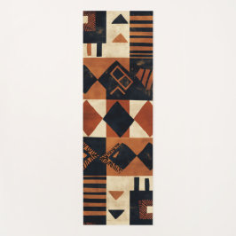 Tapete De Yoga Design vertical com elementos africanos