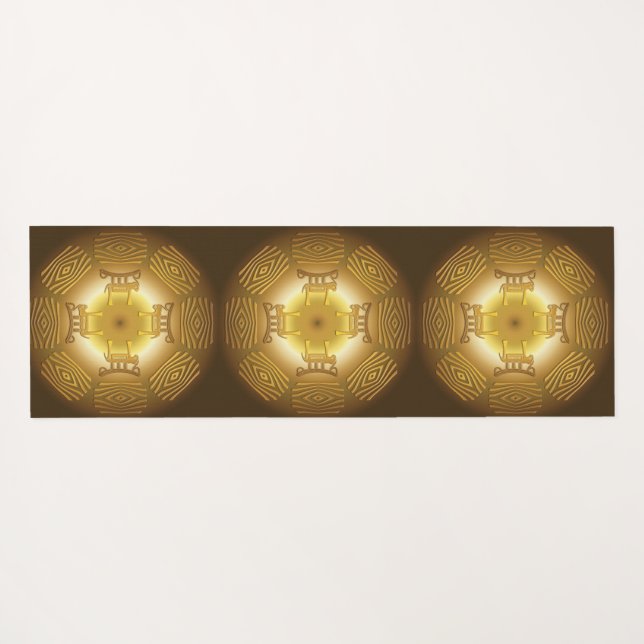 Tapete De Yoga Design Yoga Mat - Tribal Africano (Verso (Horizontal))