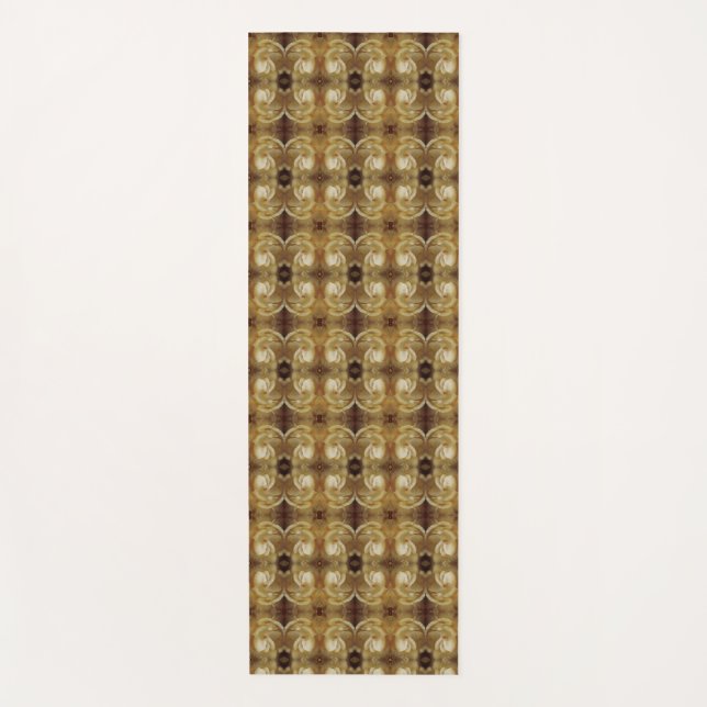 Tapete De Yoga Despejo de Ikat Rosa (Frente)