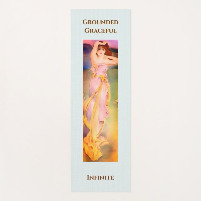 Tapete De Yoga Deusa Pintada À Mão - Ioga Mat Espiritual (Frente)