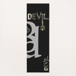 Tapete De Yoga DEVIL Yoga Mat Abstrato Art Black White Dourado