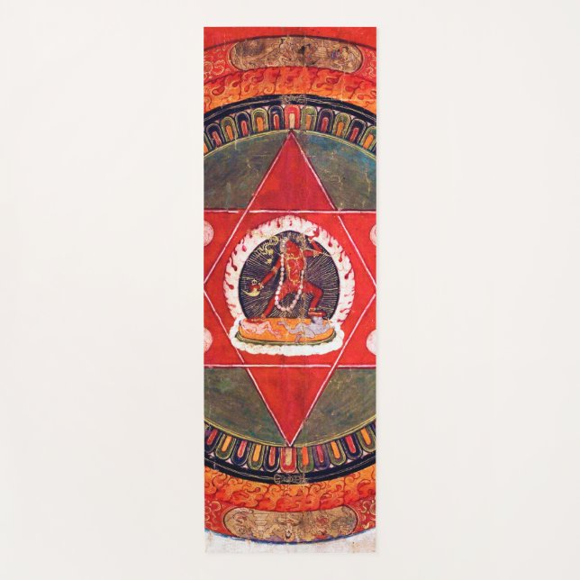 Tapete De Yoga Diagrama Cósmico de Mandala para a Meditação (Frente)