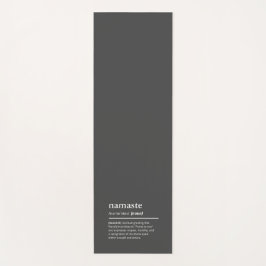 Tapete De Yoga Dicionário Simples de Cinza Negra