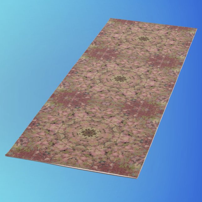 Tapete De Yoga Digital Mandala Red Yellow e Brown (Criador carregado)