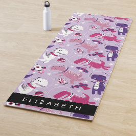 Tapete De Yoga Dinossauros Espaciais, Dinossauros Bonitos, Estrel