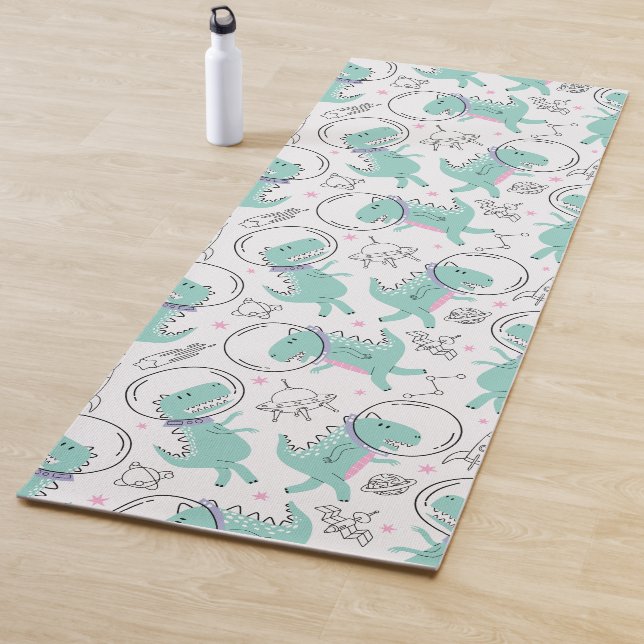 Tapete De Yoga Dinossauros Espaciais, Dinossauros Cutos, Navio Es (In Situ)