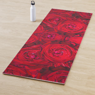Tapete De Yoga Do coração - rosas vermelhas para você!