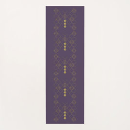 Tapete De Yoga Dourada Trellis Butterfly Indigo Yoga Mat