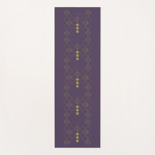 Tapete De Yoga Dourada Trellis Butterfly Indigo Yoga Mat