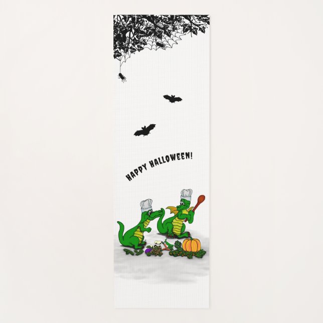 Tapete De Yoga Dragões - Feliz Halloween! Hoje eu cozinho (Frente)