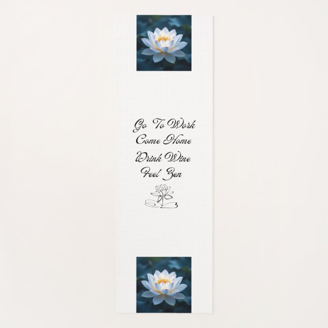 Tapete De Yoga Drink Wine Feel Zen (Frente)