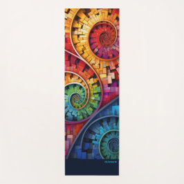 Tapete De Yoga Dubman Does Design:Bright Fibonacci Swirls