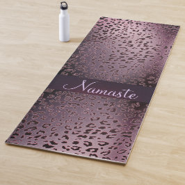 Tapete De Yoga Dusky Violet Leopard Namaste