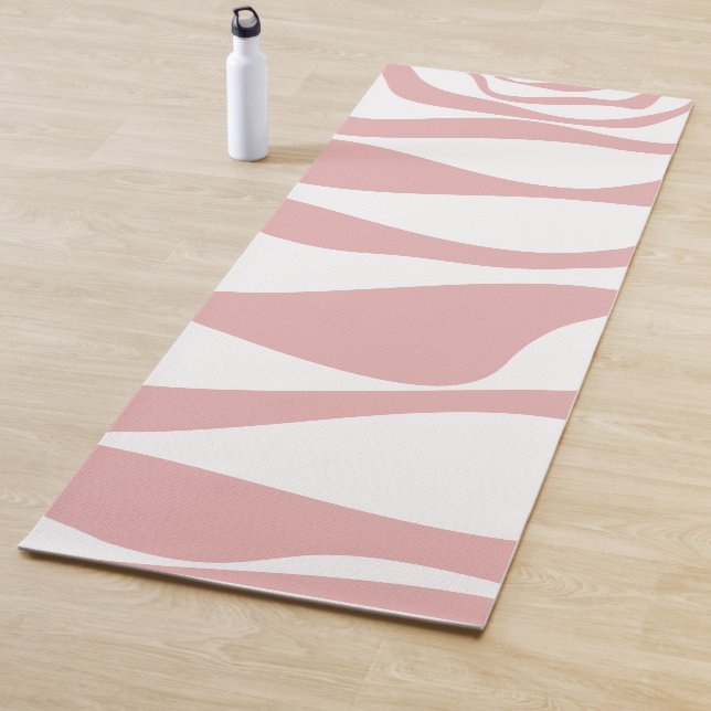 Tapete De Yoga Ebb e Fluxo 4 - Rosa e Branco (In Situ)