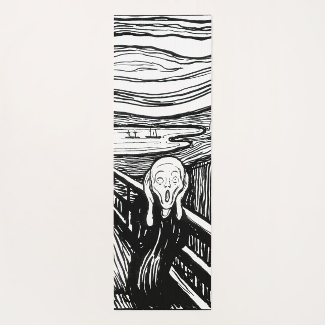 Tapete De Yoga Edvard Munch - A litografia do Gritar (Verso)