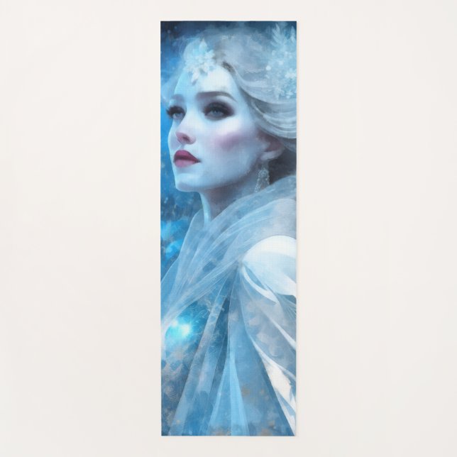 Tapete De Yoga Eethal Frozen Snow Queen Fantasy Art (Frente)
